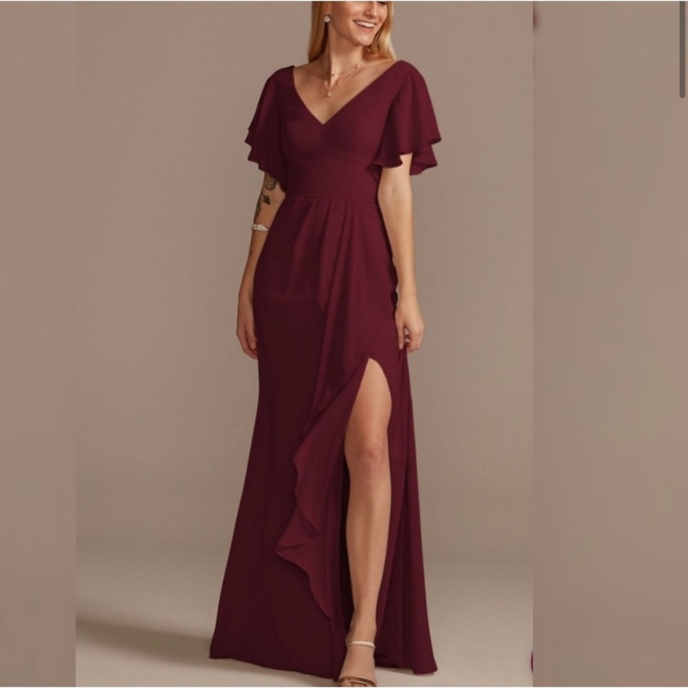 David’s Bridal Dress In Wine